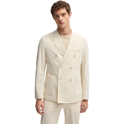 Boss Яке Boss Men's Hanry Double Breasted Formal Jacket - Open White