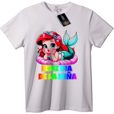 NOONEBRAND Тениска Честен Ден на Момичето Русалка - XS, White