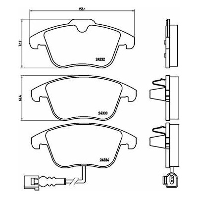 BREMBO Sada brzdových destiček P 85 112X