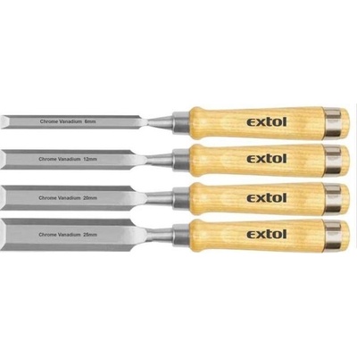 Extol Dláta Cr-V, 4-dielna sada, 6-12-20-25mm, 8812420