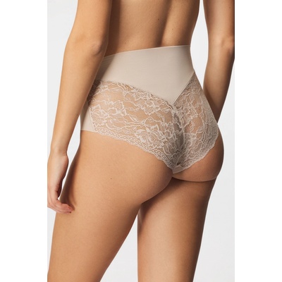 Jadea Klasické kalhotky Lory s vysokým pasem béžová