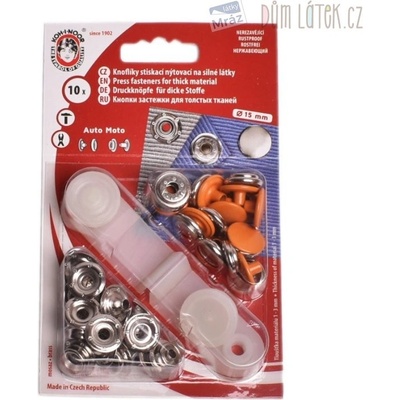 Gombíky stláčacie nitovacie Ø 15 mm