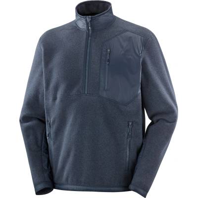 Salomon Мъжки поларен пуловер Salomon Chroma Fleece Half Zip Fleece jumper - Blue Nights (005-6758-0111)