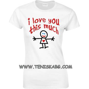 Image 1 of Fruit of the Loom Закачлива тениска - i love you this much
