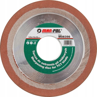 Mar-Pol Diamantový vypuklý brúsny kotúč 125 x 16 x 32 mm M08356