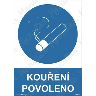 Manutan Kouření povoleno, plast 210 x 297 x 2 mm A4