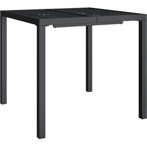  Градинска маса антрацит 80x80x72 cм стомана