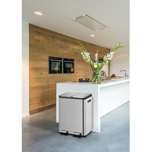 EKO-Europe EKO Кош за разделно събиране на отпадъци с 2 педала ECO CASA - матиран - 2 х 30 л (EKO 912960 - Matt s/s)