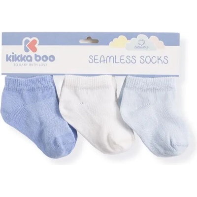 KikkaBoo Бебешки къси чорапи KikkaBoo Solid - Памучни, 2-3 години, сини (31110010097)