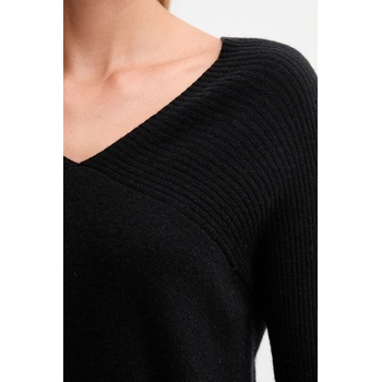 Benetton Рокля с вълна United Colors of Benetton в черно къса със стандартна кройка 1044DV02C (1044DV02C)