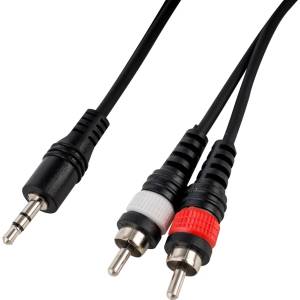 Cascha Кабел Cascha - HH 2098, 2х RCA/3.5 mm, 3 m, черен (HH 2098)