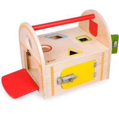 Classic World Дървена кутия - сортер с различни ключалки (8008)