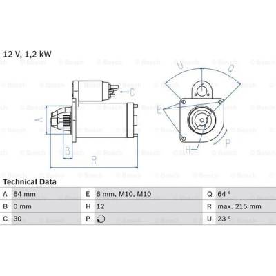 BOSCH Startér 0986025180