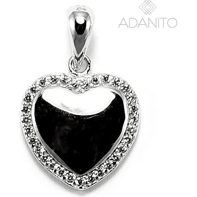 Beneto AGH105 Stříbrný přívěsek srdce se zirkony