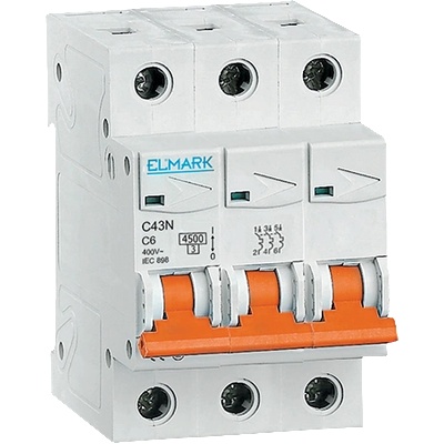 ELMARK АВТОМАТИЧЕН ПРЕДПАЗИТЕЛ c43n 10a 3p 4.5ka КРИbА С (41542c)