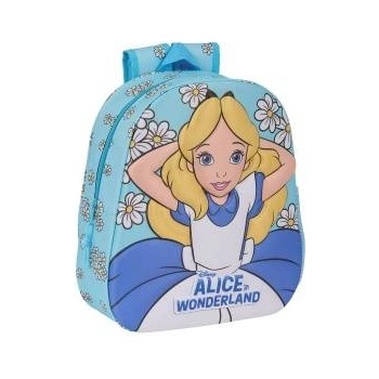 Clásicos Disney 3D Детска раница Clásicos Disney Alice in Wonderland Небесно синьо 27 x 33 x 10 cm