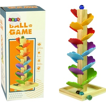 mamido Drevený strom Ball Track Ball Slide Listy