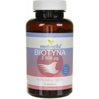 Medverita Biotín Vitamín B7 H 2500 mcg 180 kapsúl