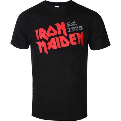 ROCK OFF Мъжка тениска Iron Maiden - Est. 1975 - Slanted Logo - ROCK OFF - IMTEE188MB