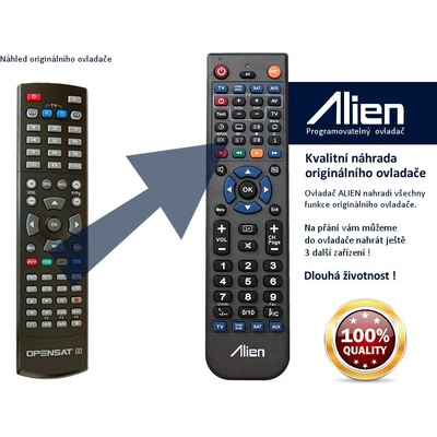 Diaľkový ovládač Alien Opensat 9700 HD PVR