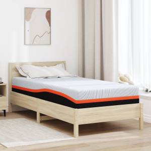 vidaXL Матрак Бяло и сиво 90 x 200 cm Жакардова материя (4106302)