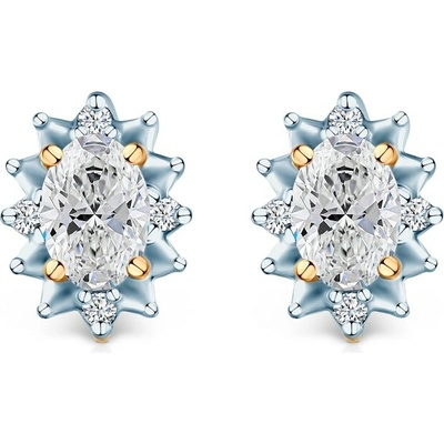 SAVICKI Náušnice dvojfarebné zlato, laboratórne diamanty B-K-K0793-00117-585-ZB