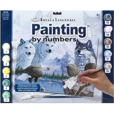 Malování podle čísel Vlci a orli