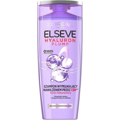elseve hyaluron plump hydratační šampon pro dehydratované vlasy 400 ml