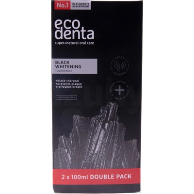 Ecodenta Toothpaste Black Whitening sada bieliaca zubna pasta Black Whitening 2 x 100 ml