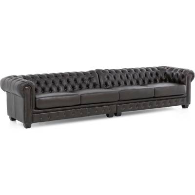 SOB Nábytek Chesterfield 6místná hnědá pravá kůže F0A00000905W