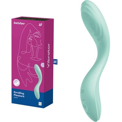 G-точка вибратор с движещо се топче, 22см. - Rrrolling Pleasure Mint (SATISFY393)
