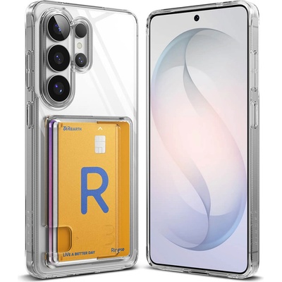 Ringke Хибриден удароустойчив кейс с джоб за кредитна карта за Samsung Galaxy S26 Ultra - Ringke Fusion Card Case (прозрачен) (KF2361692)