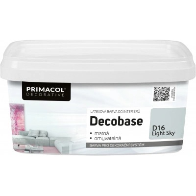 Primacol Decorative Decobase omyvatelná malířská barva, D16 Light Sky, 1 l