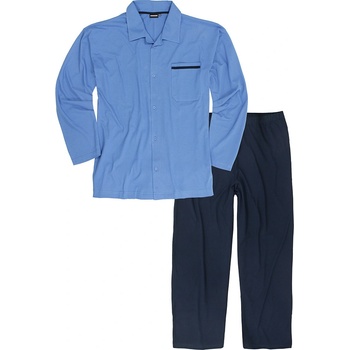 Adamo Benno pánské pyžamo dlouhé propínací sv.modré