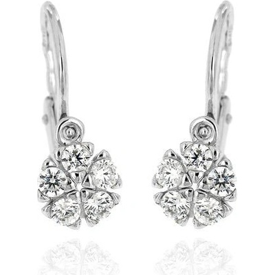 Zlatnictví U Kostela dětské náušnice bílé kytičky 440BB