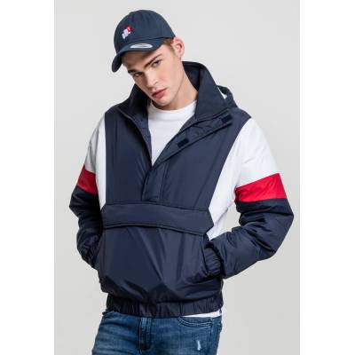 Urban Classics Мъжко яке в три цвята Urban Classics navy/white/fire redUB-TB1881-01243 - Син, размер XXL