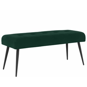 vidaXL Пейка с копчета Тъмнозелено 110 x 40 x 46 cm Кадифе (42038531)