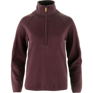Fjällräven Дамски вълнен пуловер Fjällräven Women's Övik Lite Half Zip Wool jumper - Port - размер XS (105-7040-0312)