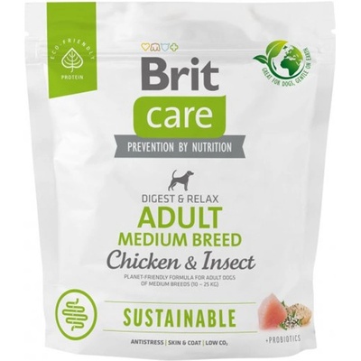 Brit CAre Sustainable Adult Medium Breed Chicken & Insect 1 kg