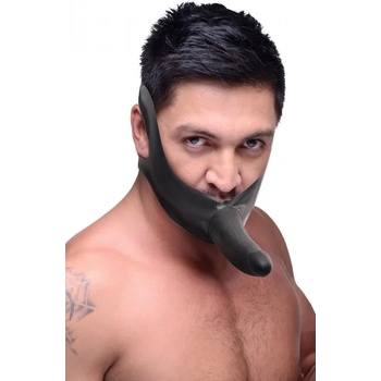Image 1 of Master Series Face Fuck Strap On Mouth Gag Black