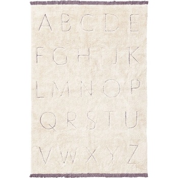 Lorena Canals Кремав ръчно изработен памучен детски килим подходящ за пране 140x200 cm ABC - Lorena Canals (C-RUC-ABC-M)