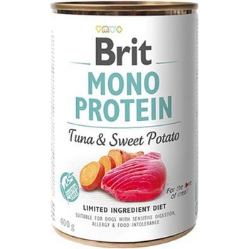 Brit mono protein tuna & sweet potato - със 72% прясно риба тон и 5% сладки картофи 0.400 кг