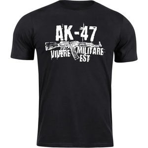 DRAGOWA Тениска с къс ръкав Seneca AK-47, черна, 160 г/м2 (11596)