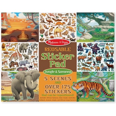 Melissa & Doug Blok s adheznými samolepkami Divočina