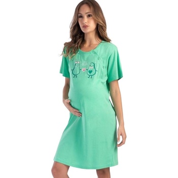 Макси нощница за кърмачки в зелено с авокадо