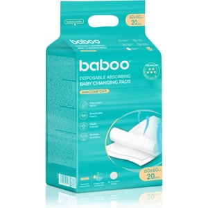 Baboo AirComfort Disposable Absorbing Changing Pads еднократни подложки за смяна на пелените 60x60 cm 20 бр