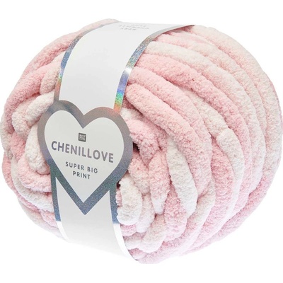 Rico design háčkovací příze Chenillove Super Big Print odstín 002 růžová - 1 ks