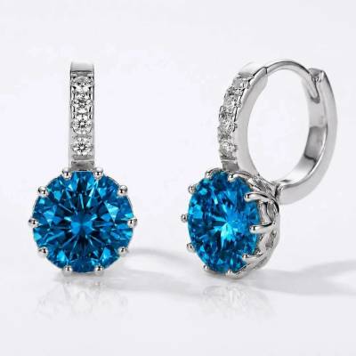 Elanis Jewel Dámské náušnice Brillance Comtessa Lake Blue s krystaly Swarovski® EJ00206