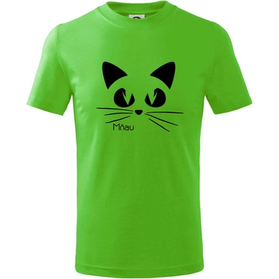 Mačka mňau tričko detské Apple Green