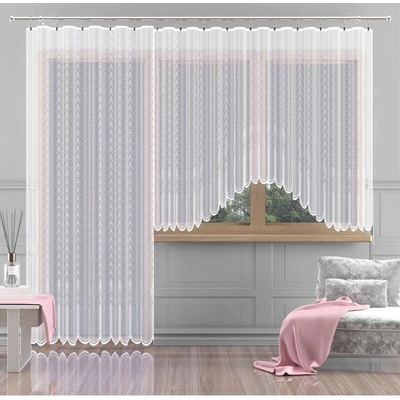 Hotová záclona nebo balkonový komplet, Olivie, bílá 180 x 250 cm dveře